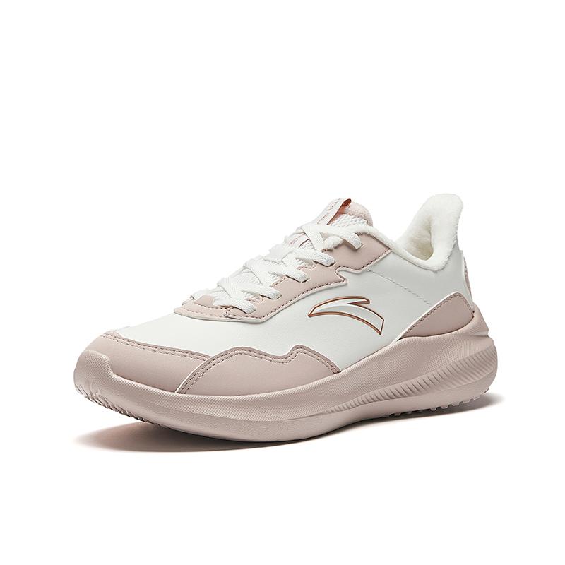 Anta Fashionable Comfortable Non-Slip Wear-Resistant Low-Top Casual Running Shoes Women sneaker White Pink 922435559-6