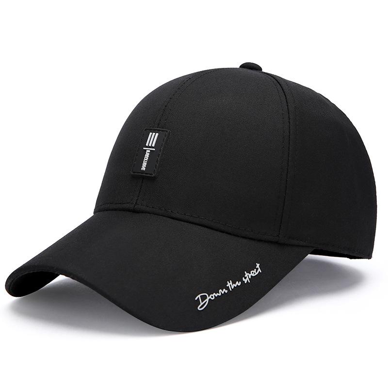 

2025 Spring/Summer Men s Sports Duckbill Cap: Korean Style, Hard Top, Large Head Fit Adjustable чорний