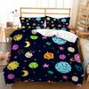 Planet Universe 3D Digital Print Bed Three-Piece Quilt Kit