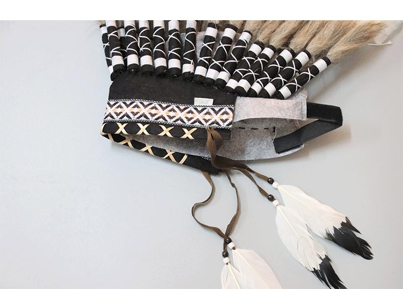 Feathered Indian Chief Party Costume Headdress