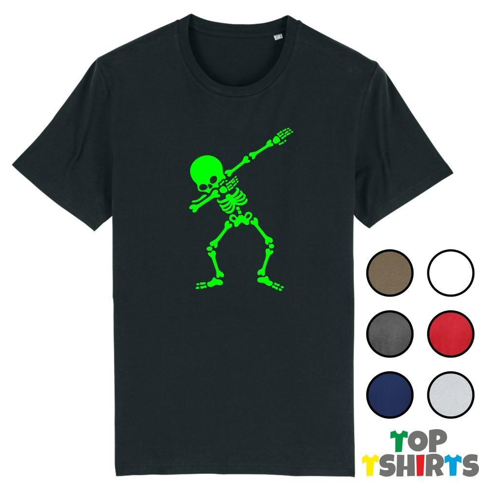 

Kids Halloween Skeleton Dab T Shirt Costume Scary Gift Kids Adult Horror Xmas 4XL