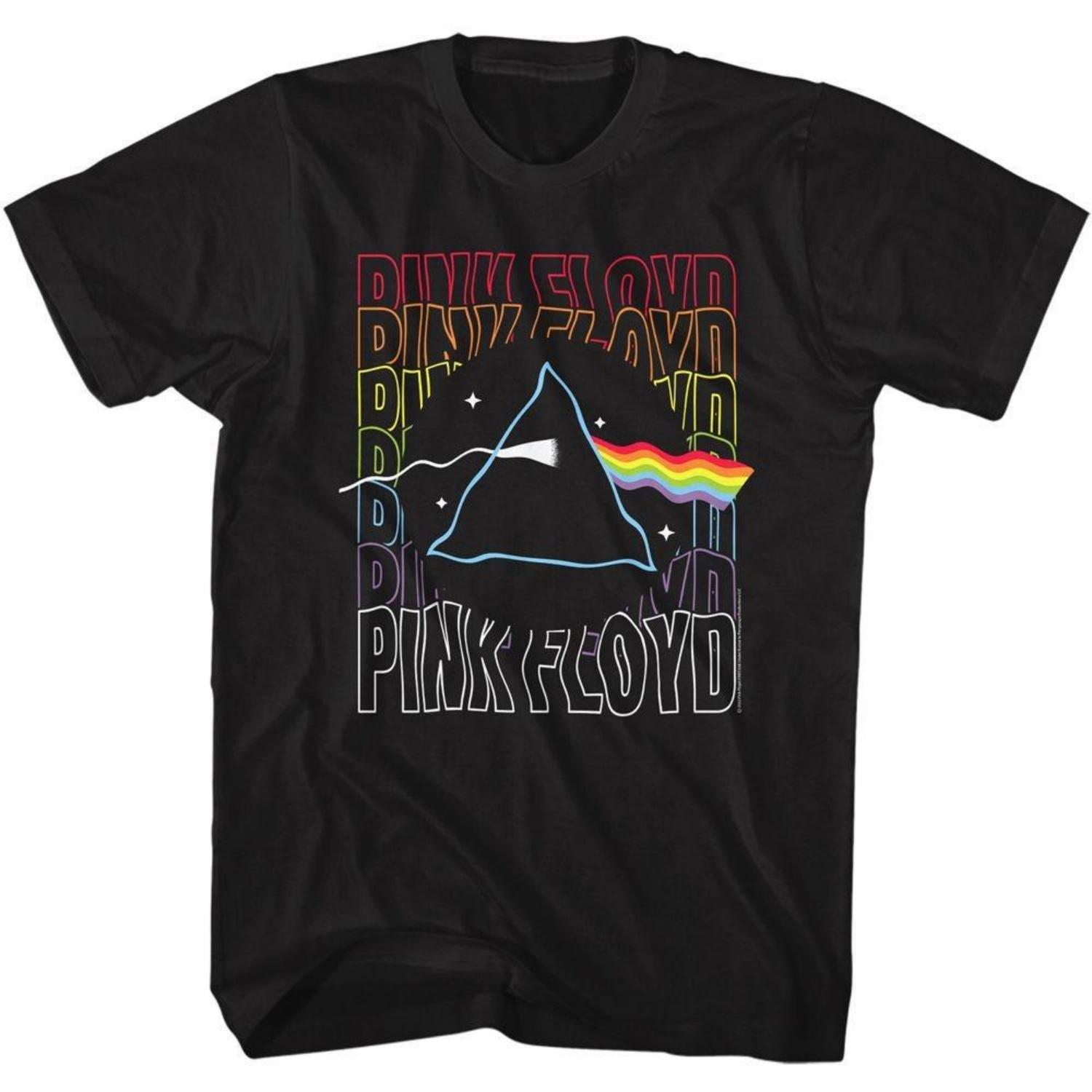 

Pink Floyd - Wavy Prism - Short Sleeve - Adult - T-Shirt Unisex T-Shirt S чёрный