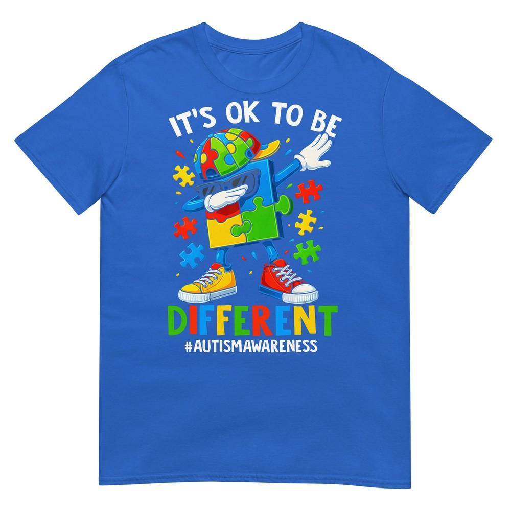 Its Ok To Be Different Dabbing Puzzle Autism Awareness Kids TShirt