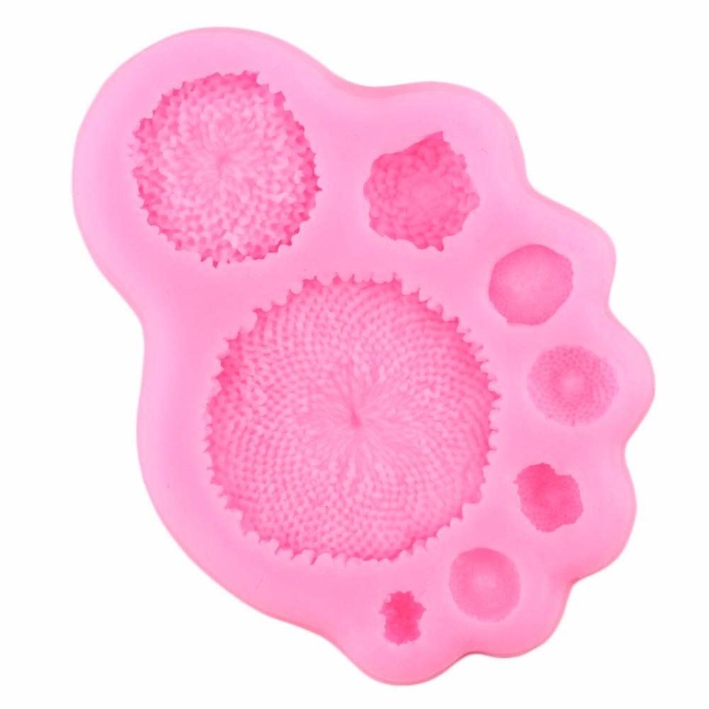 Daisy Sunflower Stamen Silicone Mold Fondant Cake Decorating Tool Chocolate Candy DIY Flower Making Polymer Clay Mould