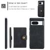 For Google Pixel 8a Case Leather+TPU Retro Phone Cover Detachable Magnetic Back Card Pocket