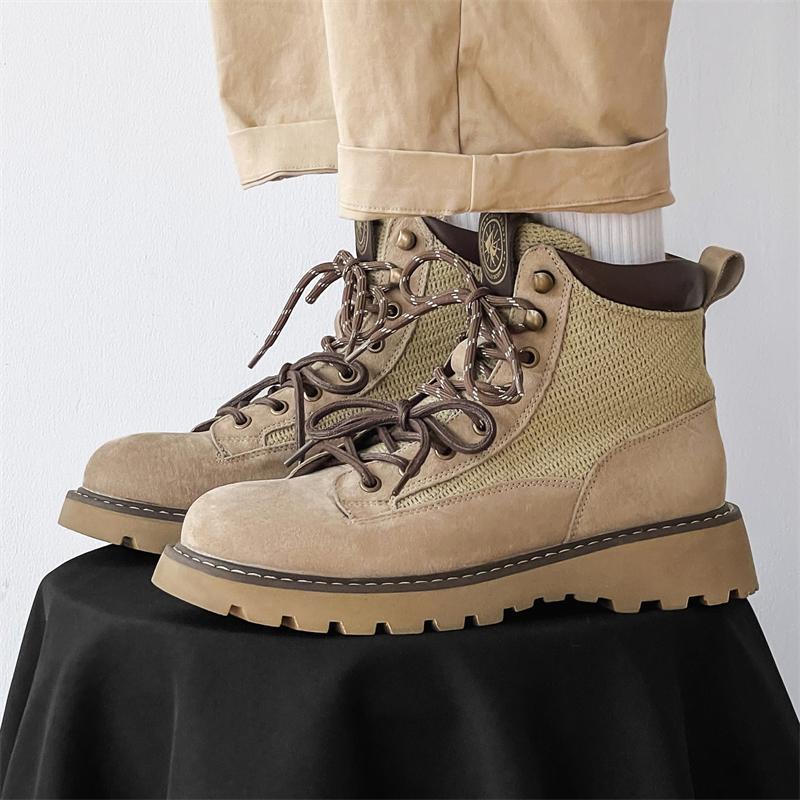 Fashion Thick soled casual men's boots Trendy Designer  Styles Leisure Outdoor Fashion Party Autumn Winter Daily genuine leather Shoes