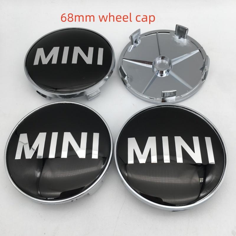4 piezas 3D 56mm 60mm 68mm para Tapacubos Centrales de Rueda de Coche MINI Insignia Emblema Cubiertas Pegatina Calcomanía Accesorios de Estilo