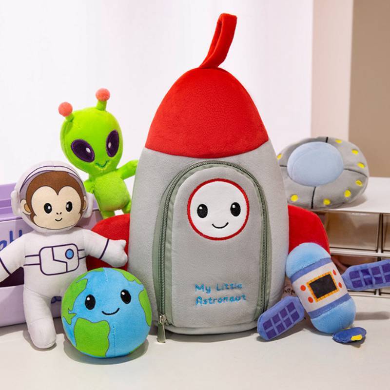 Space Monkey Plush Set With Pp Cotton For Kids And Adults