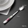 Creative Multi-Color Ceramic Mixing Spoon with Long Handle & Stainless Steel Glaze