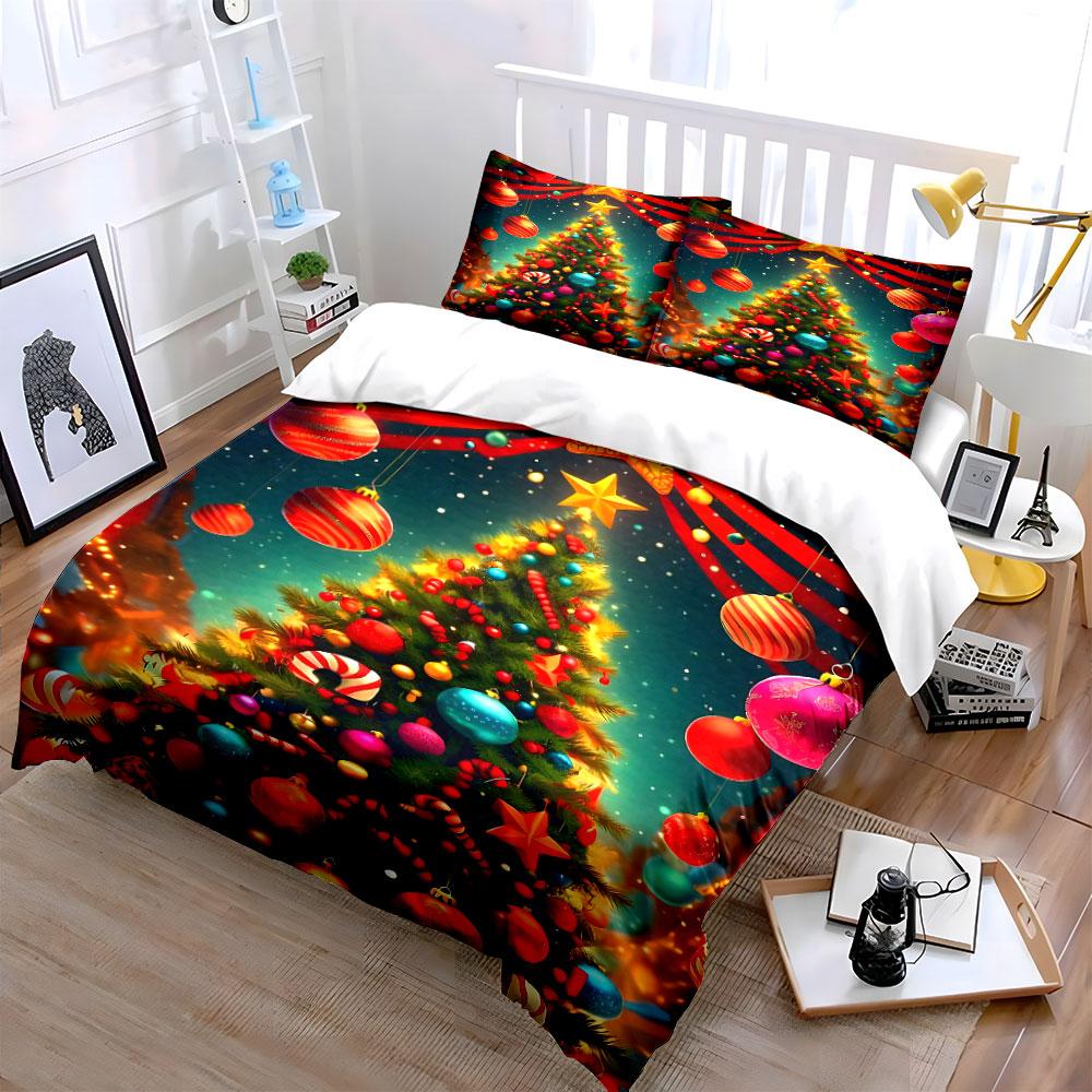Festive Wonderland of Joy. Bedding Sets Duvet Covers Pillowcases(1* Duvet Cover 2* Pillowcases Without Duvet Insert)