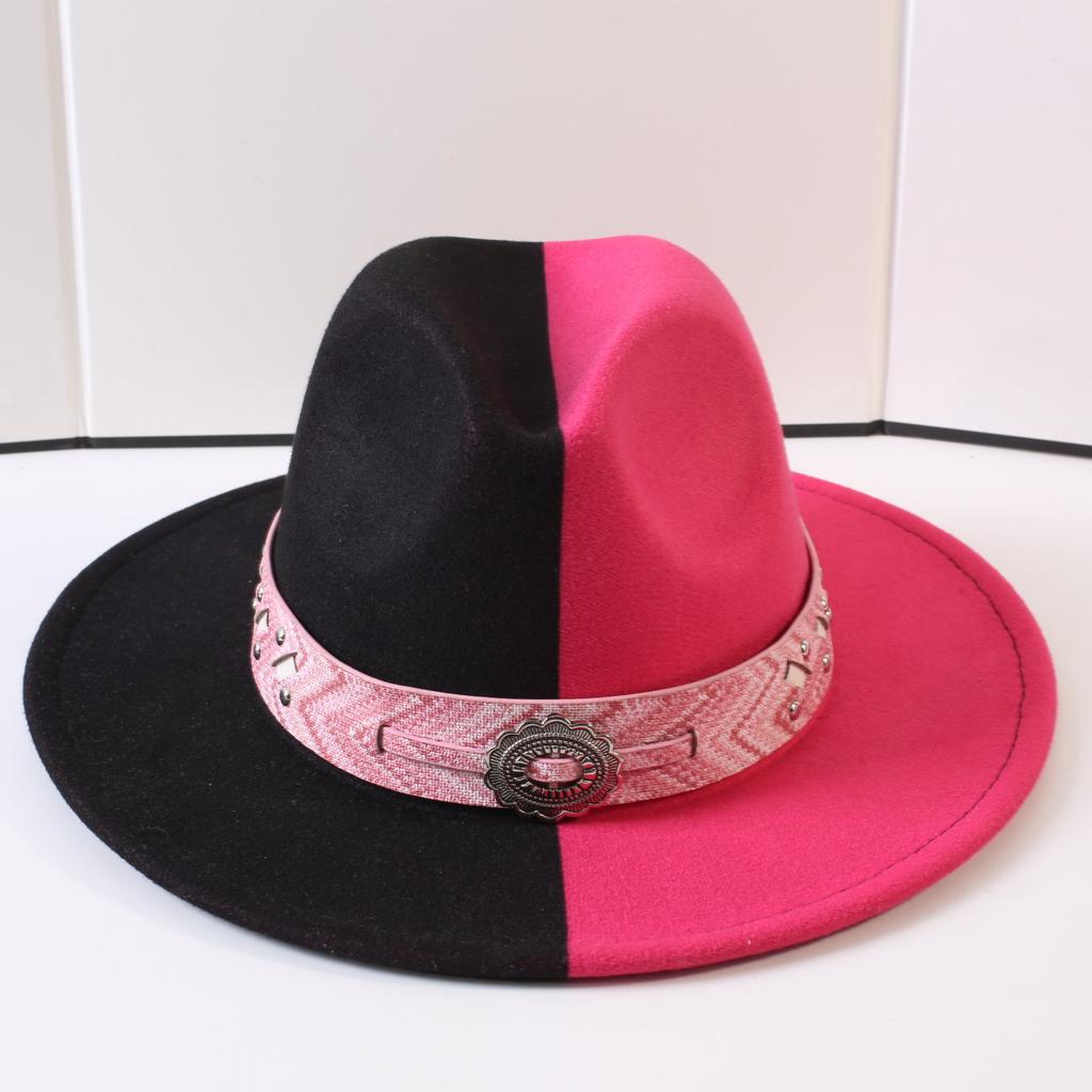 Popular European and American Classic Double-color Wide-brimmed Top Hat Men's and Women's Fashion OL Style Cowboy Hat Jazz Hat