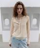 Toabe Mesh Layered Half-Open T-Shirt (Lemon)