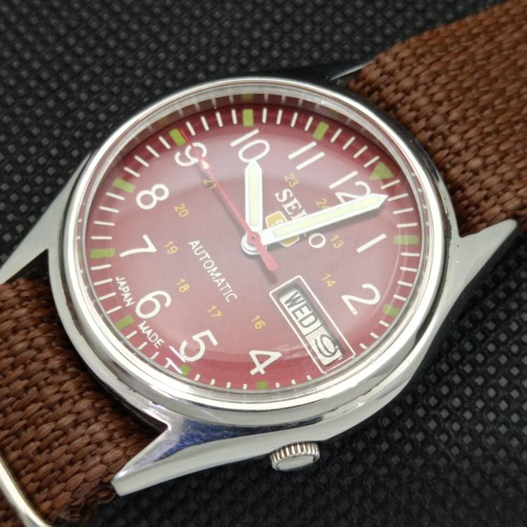 POUŽITÉ VINTAGE SEIKO 5 AUTOMATIC 7009A JAPONSKO PÁNSKÉ D/D HNĚDÉ HODINKY 621c-a415323-2 SKU621c-a415323