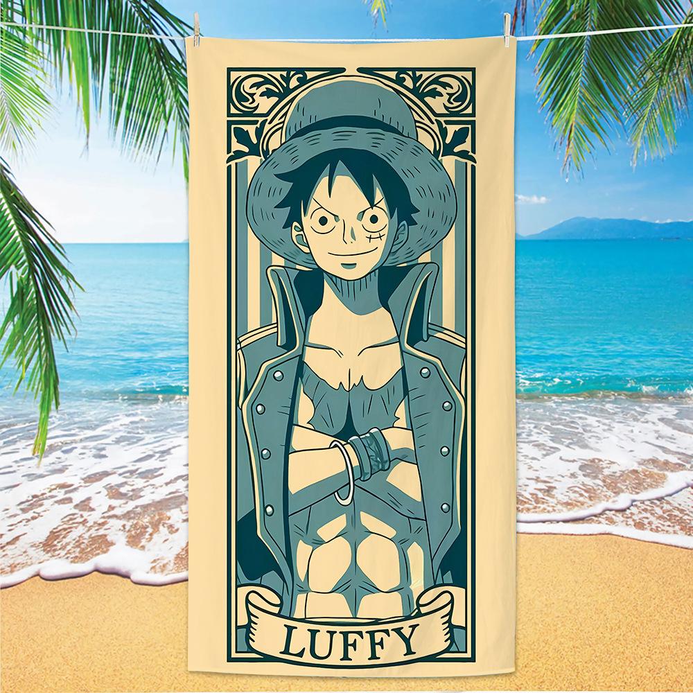 Popular Beach Towel Cartoon Animation Nautical King Bath Towel Microfiber Quick-Drying Towel