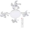 Deckenventilatorlampe E26 E27 Fassung Fernbedienung 3 Geschwindigkeiten Lüfter mit 3 Farben Lampe für Schlafzimmer Wohnzimmer Küche Garage
