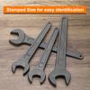 uxcell Spanner Thick Carbon for Automotive Repair and Furniture Gray Single-Ended Wrench, 2-Piece Set, 30mm, Steel, Assembly,