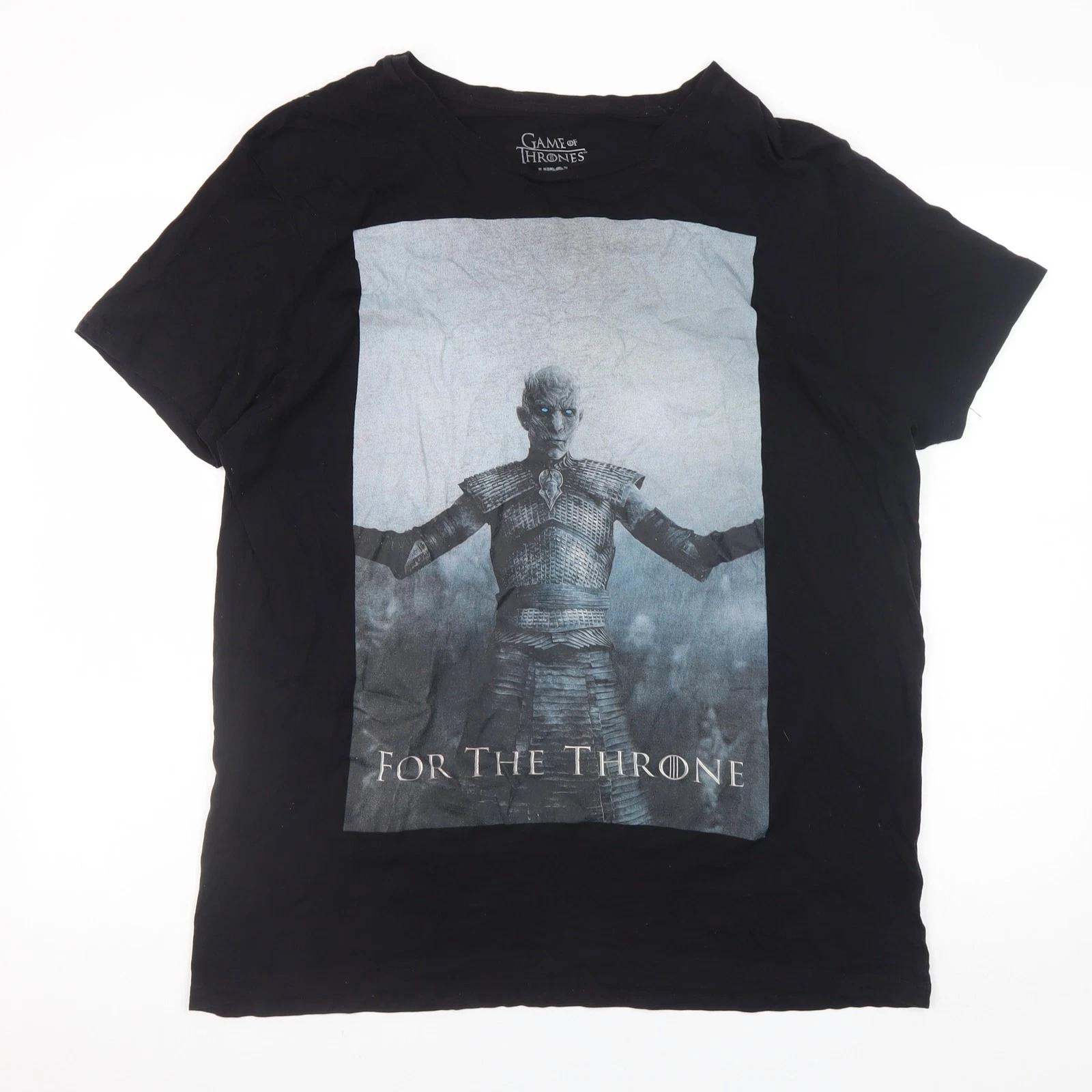 

Game of Thrones Men s Black XL Graphic Cotton T-Shirt Night King HBO XL