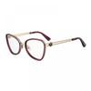 Moschino Eyeglasses Cat Eye Full Rim Burgundy Frame And Clear Demo Lenses Lens Mos5840lhf00 Red