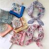 58 Floral Cotton Linen Scarf: Korean Ditsy Print Neckerchief for Spring, Summer, Autumn - Versatile Headband and Headscarf