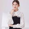Versatile Lace Cardigan with Mock Collar - Women's Long Sleeve Shawl for Spring, Summer, and Autumn.