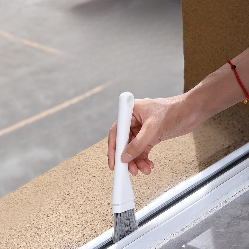 Spazzola per la pulizia a testa piatta, spazzola per la pulizia della tastiera, spazzola per la polvere da scrivania, spazzola piccola 3 in 1 per cucina, bagno e piano di lavoro