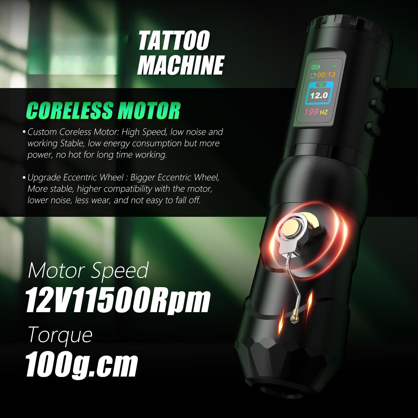 Беспроводная тату-ручка с двигателем без сердечника — фото 3