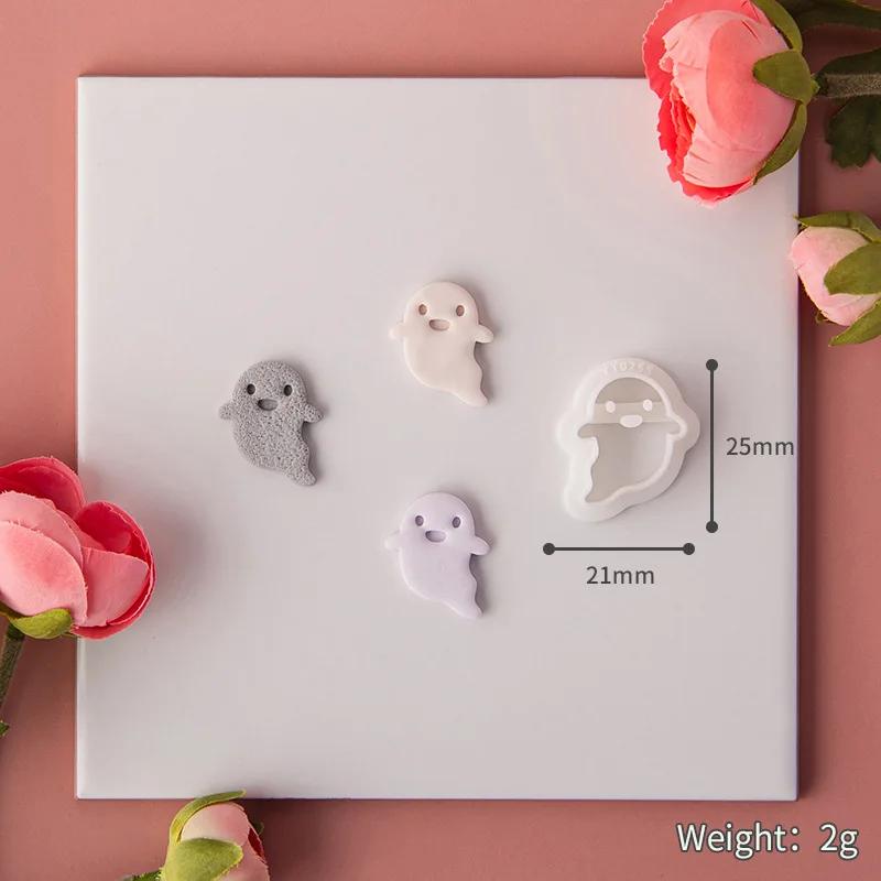 Halloween Polymer Clay Cutters Hat Pumpkin Tombstone Spider Web Skull Cats Clay Cutters DIY Earring Jewelry Hand Tools