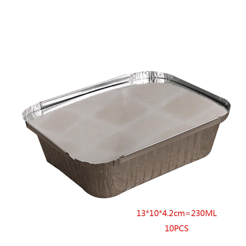 Pack of 10 Aluminum Foil Pans Take-out Containers Large Capacity Food Container Baking Plate Home Tools Single-use Pan