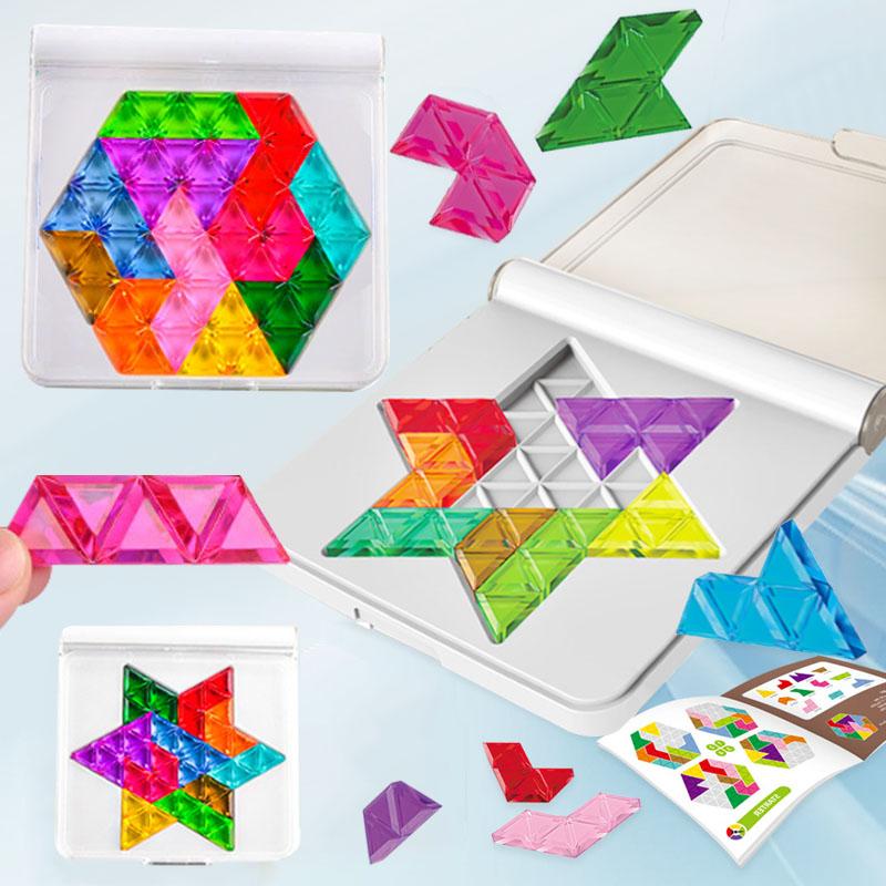 Kids Puzzle Toys Logical Thinking Training Fun Tabletop Games StarMultiple Shapes Colors Advanced Level Gifts for Boys Girls