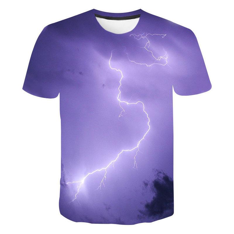 

Летняя мода Крутые футболки с принтом молнии Мужские трендовые повседневные уличные футболки с 3D-принтом для отдыха и спорта Футболки больших размеров Топы 6XL