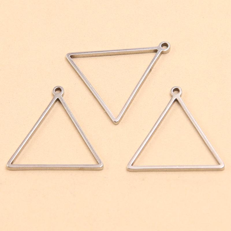Stainless Steel Geometric Charm Molds: 10 Models & 2 Colors - Pentagram, Rhombus, Circle, Water Drop, Moon Pendants