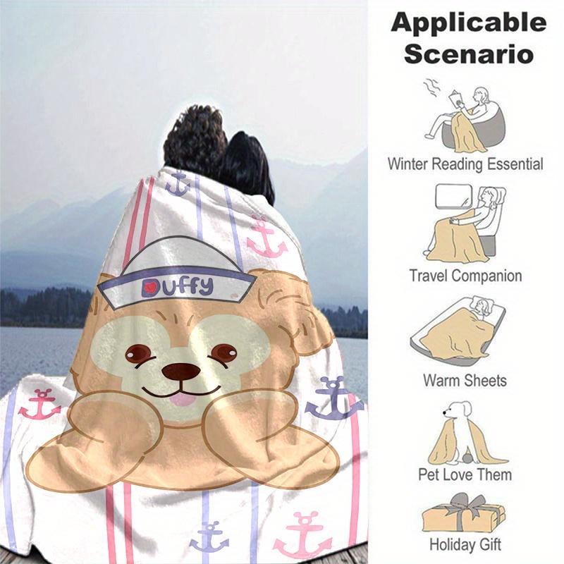 1pc, Duffy (4) Cozy Flannel Throw Blanket Perfect Gift for Bedroom, Living Room, Travel, Camping, Car