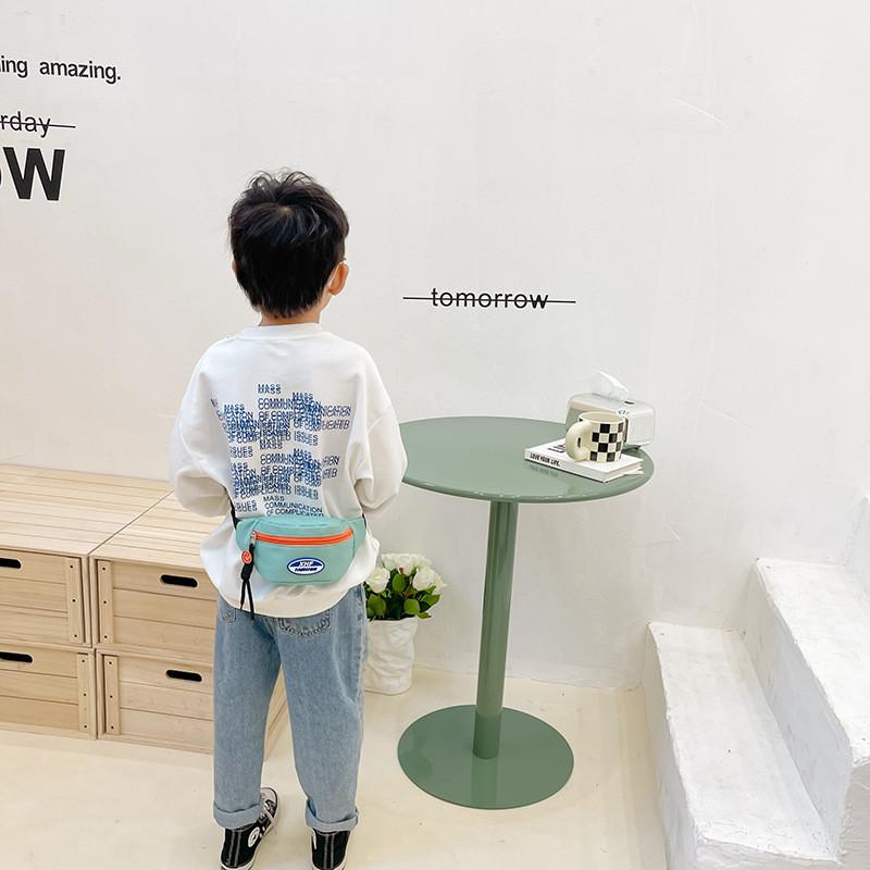 Stylish Kids Sling Bag For Boys And Girls Cool Letter Design Fashionable Crossbody Accessory In Nylon With Durable Features And Fun Colors