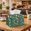 1pc Vintage Botanical Art Tissue Box-Daisy Floral Vine, Durable Napkin Organizer, Kitchen, Dining, Home Decor-Decorative Tabletop Party Tissue Box, Fe