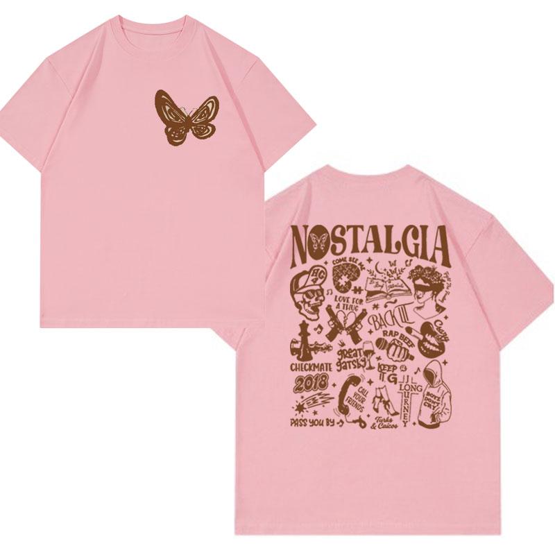 Rapper Rod Wave Nostalgia Butterfly T Shirt Men's Women's Clothes Harajuku Aesthetic Fashion T-shirt Hip Hop Streetwear Tshirts