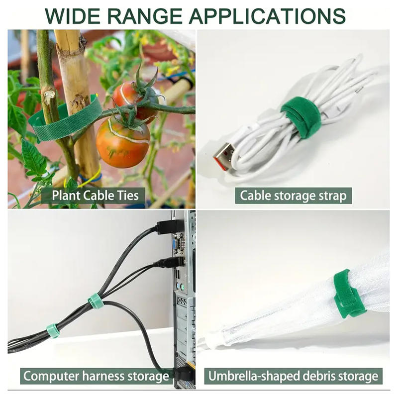 100PCS/SET Nylon Plant Ties Earphone Charging Data Cable Storage Strap Home Self Adhesive Cable Tie Nylon Data Cable Sorting Tie