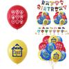 Paw Patrol Kids Birthday Party Decoration Set Featuring Colorful Balloons And Cute Banner