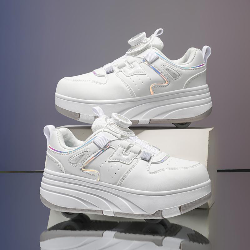 Scarpe Pattini a Rotelle Bambini Bambine Pattini a Rotelle a Quattro Ruote