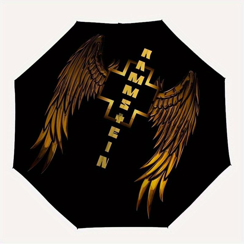 

1pc Rammstein Wings Cross Themed High-quality Umbrella,Automatic Opening and Closing Umbrella,Multi-functional Umbrella G0811015