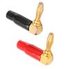 2 Stück U45 4mm rechtwinkliger Bananenstecker 90 Grad Bananensteckverbinder Zubehör Rot Schwarz