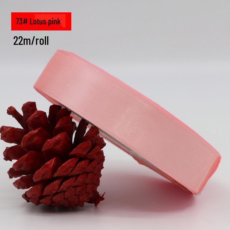 2.5cm Polyester Woven Ribbon for Flower Gift Packaging, Wedding Cakes, and Decorations in Silk Colors