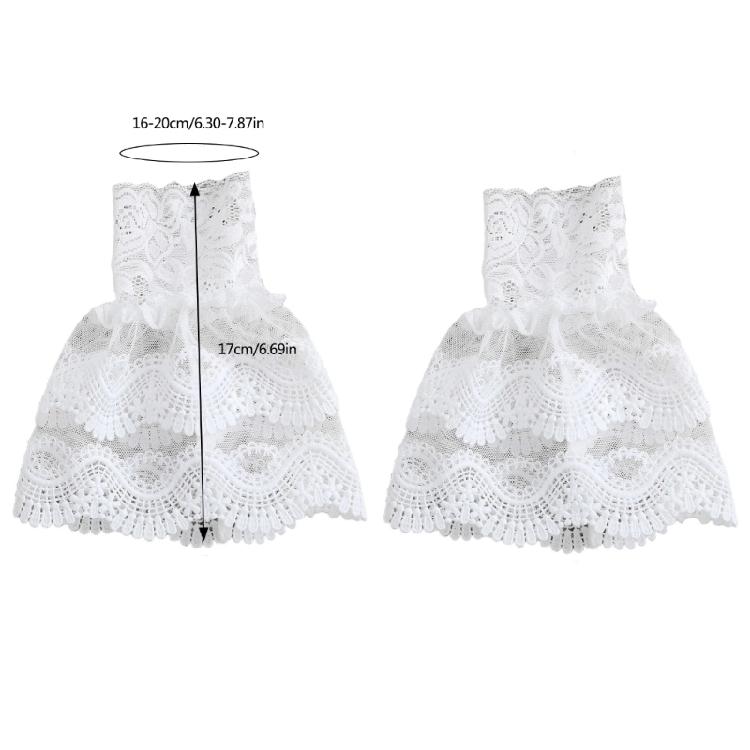 Multipurpose Detachable Sleeves Lace Cuffs Extension Elegant False Sleeves For Women Dress Blouse Shirt Arm Decoratioin
