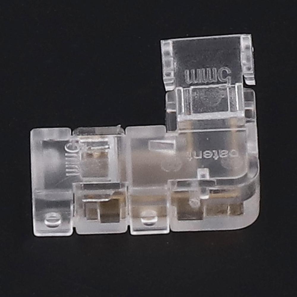 8pcs 5mm LED Strip Light Connectors Transparent 2 Pin Light Connectors  For DIY Home Projects