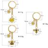 Mini Garden Key Chains Cartoon Metal Enamel Pendant Creative Bee Flower Key Ring  Jewelry Gifts