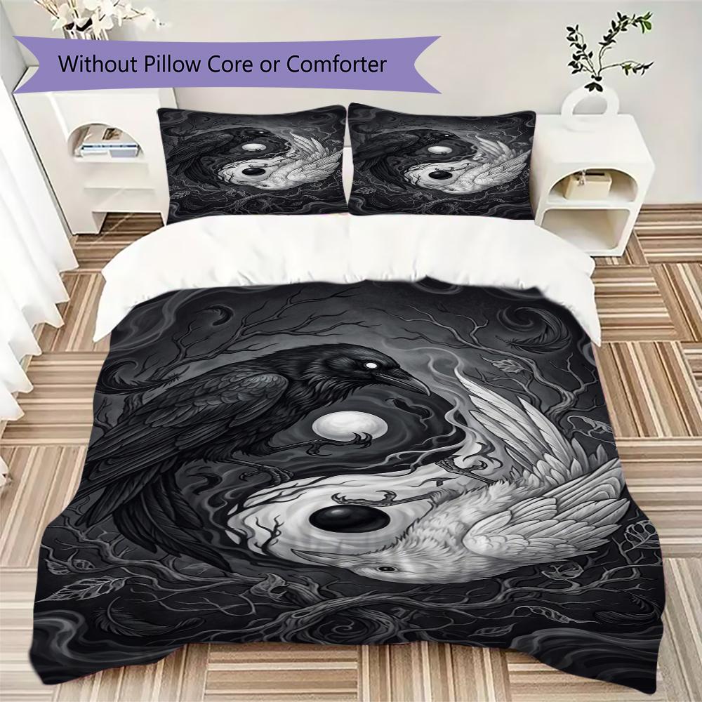 Tai Chi Animals Pattern Bedding uilt Set uilt Cover Pillowcase Home Decoration Birthday Gift (1 * duvet cover + 2 * pillowcase without core)105