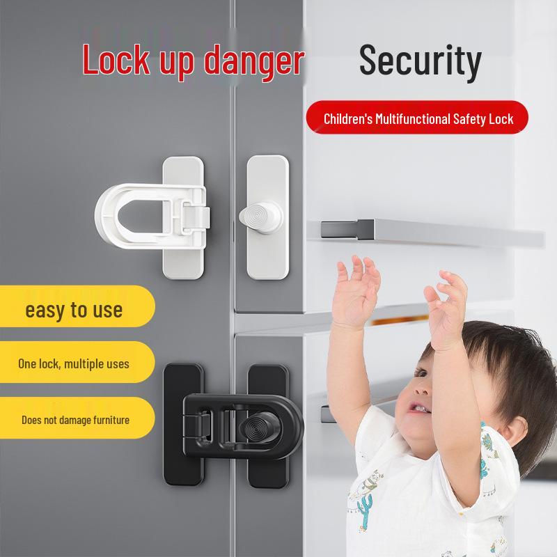 Child Safety Rotary Oven Door Lock - No-Punch Installation for Microwaves & Kitchen Ovens