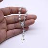 Baptism Rosary Bracelet Rose Pearls Cross Pendant Christening Communion Beaded Bracelets Religious Ornaments Jewelry