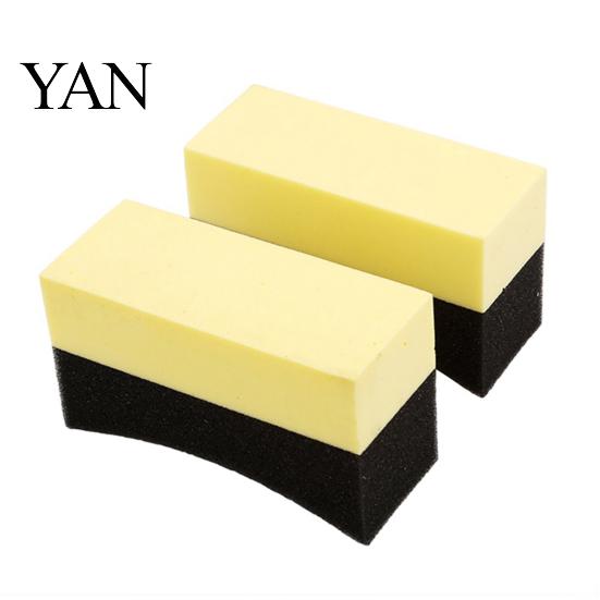 Car Tyre Cleaner 2Pcs Auto Wheel Cleaning Dressing Waxing Polishing Brush Sponge Tool Accessory Kit