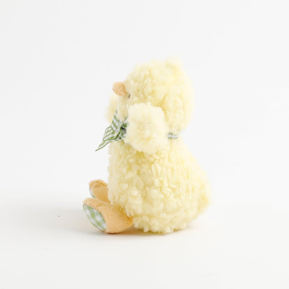 Gingham Check Ribbon Plush Squeak Toy for Small and Medium Dogs Popular Brand for Toy Poodles and Chihuahuas monchéri "Chick Toy" (FREE/Yellow) Cute,