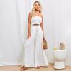 2026 European and American Cross-border Summer New Women's Clothing Wide-leg Trousers Elastic Belt Wide-leg High-waisted Long Culottes Women
